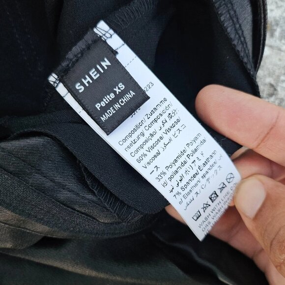 Shein Girl Pant Black Faux Leather Pant Straight Size Petite XS - Picture 11 of 11